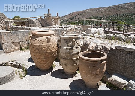 
                Archäologie, Krug, Kreta, Palast Von Knossos                   