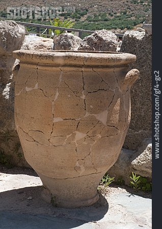 
                Archäologie, Krug, Kreta, Palast Von Knossos                   