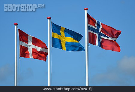
                Flaggen, Skandinavien, Staatsflagge, Nordisch                   