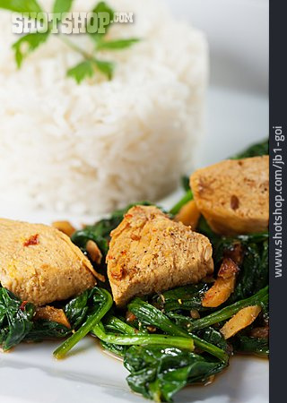 
                Asiatische Küche, Hähnchencurry                   