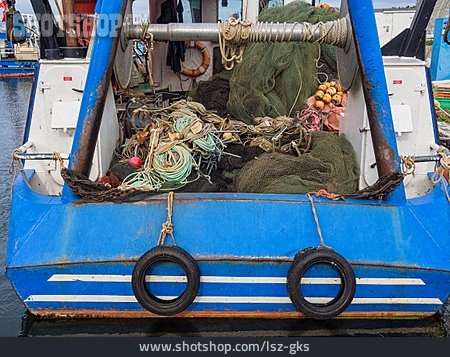 
                Fischfang, Fischernetz, Fischerboot, Fischkutter                   