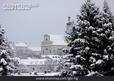 
                Kirche, Verschneit, Murnau                   