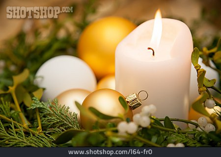 
                Kerze, Weihnachtsdekoration, Adventsgesteck                   