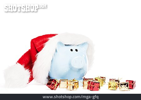 
                Weihnachten, Sparen, Sparschwein, Budget, Weihnachtsgeschenk                   