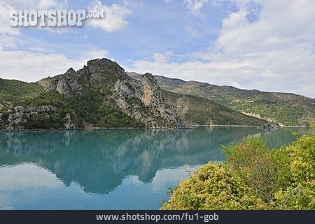 
                France, Reservoir, Lac De Castillon                   