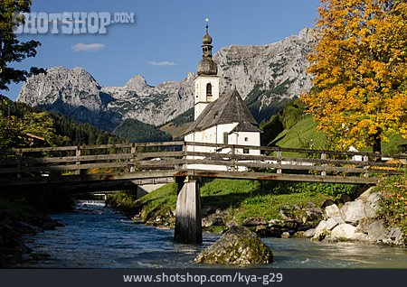
                Kirche, Ramsau, Berchtesgadener Land, St. Sebastian                   
