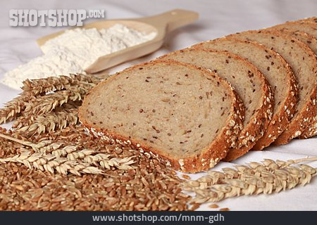
                Brot, Brotscheibe, Weizenmischbrot                   