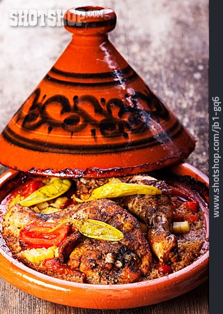 
                Speise, Geflügel, Marokkanische Küche, Tajine                   