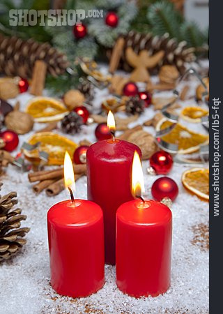 
                Weihnachten, Kerze, Weihnachtsdekoration                   
