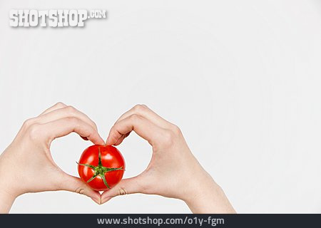 
                Gesunde Ernährung, Tomate, Geste                   