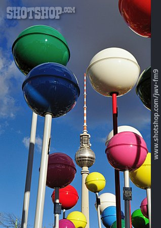 
                Berlin, Fernsehturm, Kunstwerk, Stadt Der Vielfalt                   