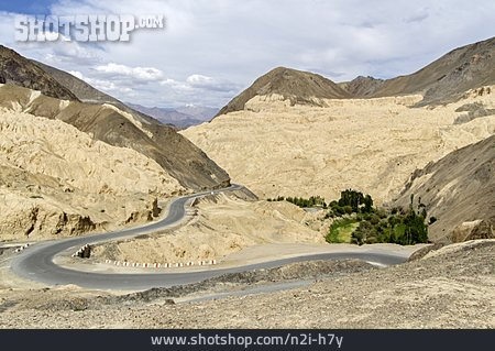 
                Gebirge, Straße, Serpentine, Ladakh                   