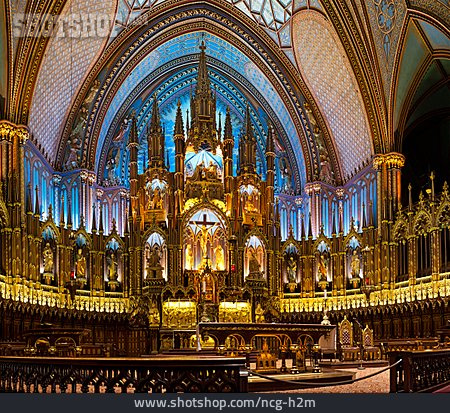 
                Altar, Prunkvoll, Notre-dame De Montréal                   