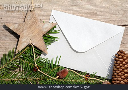 
                Weihnachtsdekoration, Briefumschlag, Weihnachtspost                   