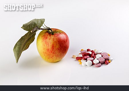 
                Apfel, Tablette, Nahrungsergänzung                   