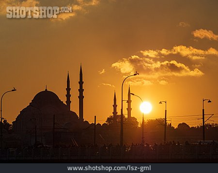 
                Silhouette, Moschee, Istanbul                   