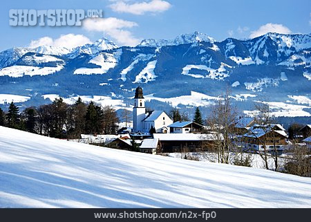 
                Village, Winter, Ofterschwang                   