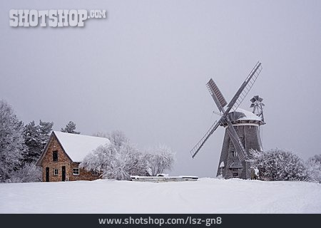 
                Windmühle, Winterlich                   