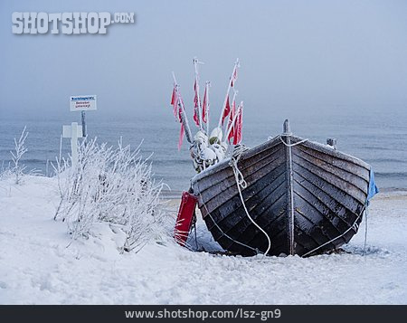 
                Fischerboot, Winterlich                   