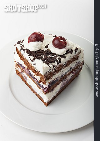 
                Cake Piece, Piece Of Cake, Black Forest Cake                   