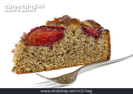 
                Kuchen, Kuchenstück, Pflaumenkuchen                   