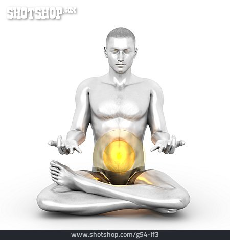 
                Meditation, Erleuchtung, Chakra, Solarplexuschakra                   