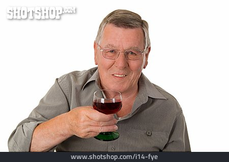 
                Mann, Senior, Wein, Rotwein                   