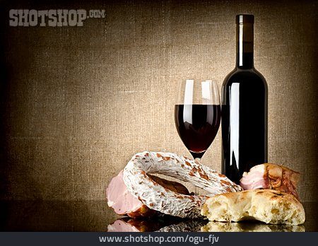 
                Wein, Stillleben, Rotwein, Weinprobe                   