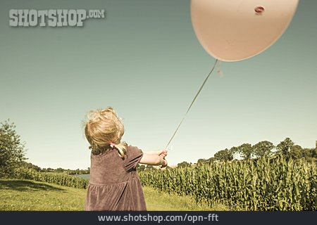 
                Mädchen, Sorglos & Entspannt, Luftballon                   