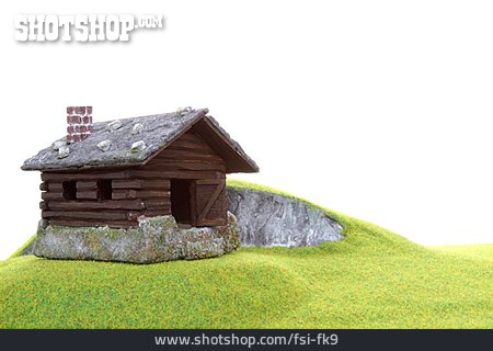 
                Holzhütte, Modellhaus                   