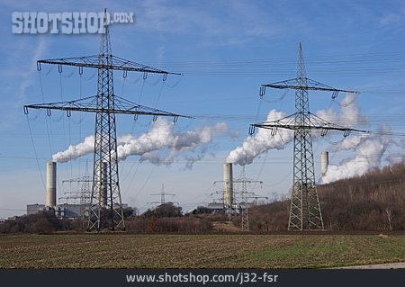 
                Kraftwerk, Strommast, Energieversorgung                   