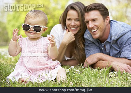 
                Säugling, Sonnenbrille, Familie                   