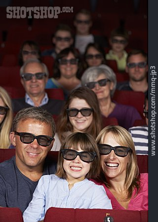 
                Kino, Familie, 3d-brille                   