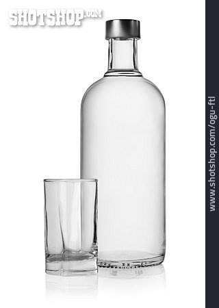 
                Glas, Flasche, Wodka                   