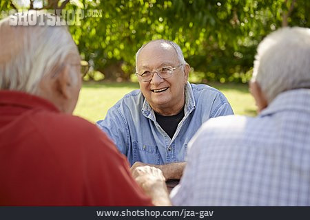 
                Rentner, Senior, Unterhalten, Konversation                   