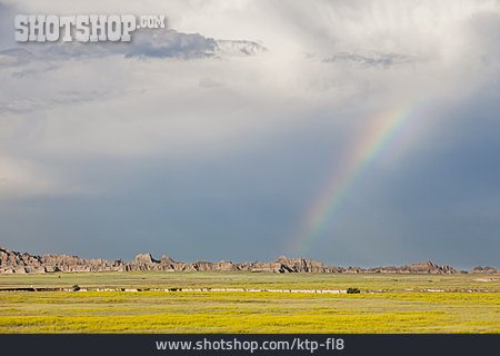 
                Wetter, Regenbogen, Badlands National Park                   