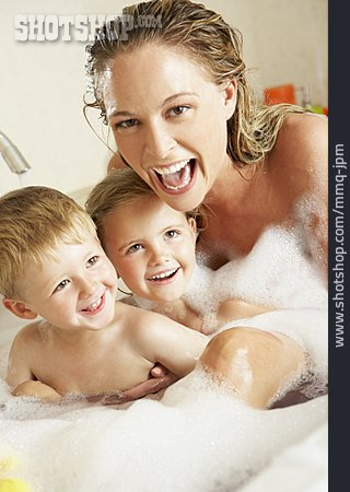 
                Mother, Bathing, Family, Bubble Bath                   