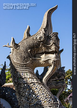 
                Asien, Skulptur, Drache                   