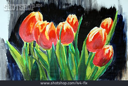 
                Malerei, Tulpen                   