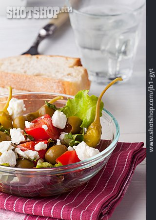 
                Salat, Griechisch, Griechischer Salat, Griechische Küche                   