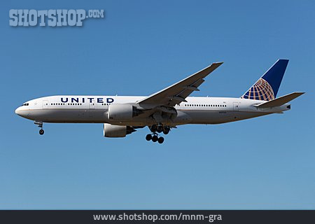 
                Flugzeug, United Airlines, Boeing 777                   