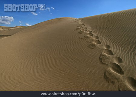 
                Fußspur, Sandwüste                   