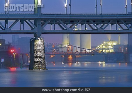 
                Brücke, Rhein, Krefeld                   