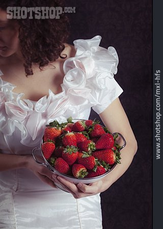 
                Erdbeere, Braut, Hochzeitskleid                   