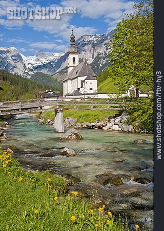 
                St. Sebastian, Ramsauer Ache, Ramsau Bei Berchtesgaden                   