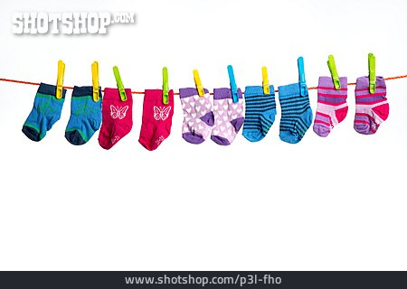 
                Socken, Wäscheleine                   