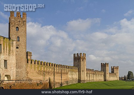 
                Stadtmauer, Festung, Burganlage, Montagnana                   
