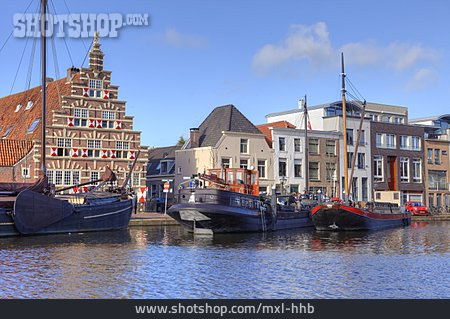 
                Leiden, Gracht, Hausboot                   