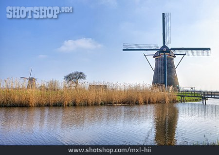 
                Mühle, Windmühle, Kinderdijk                   
