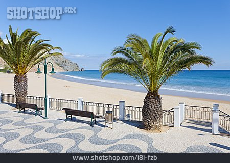 
                Reise & Urlaub, Algarve, Strandprommenade, Luz                   